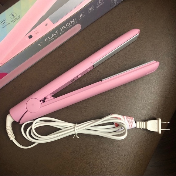 Beauty Essentials 1 inch Pink Ceramic Flat Iron - Picture 4 of 5
